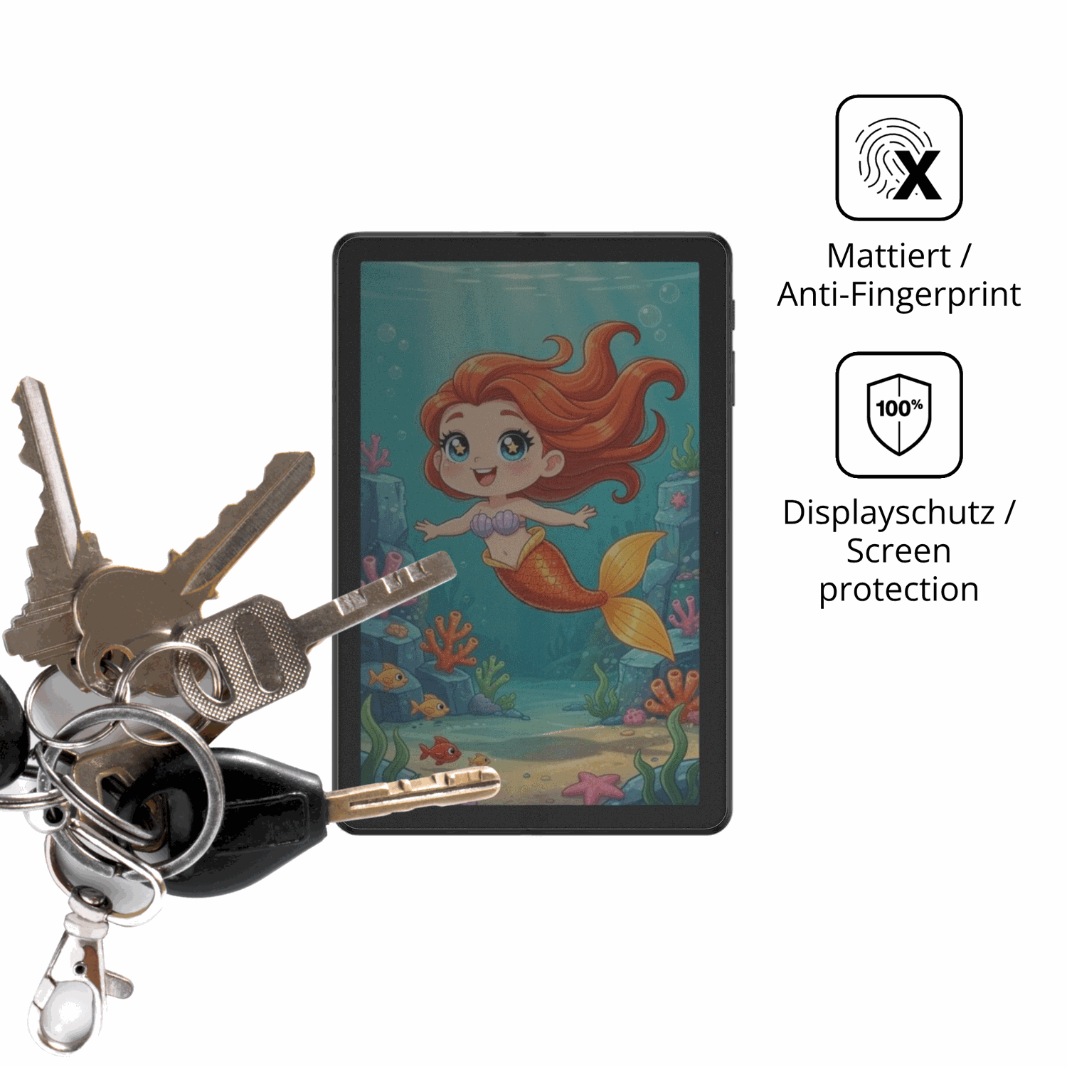 dipos Displayschutz für Pockam P10 Kid, mattierte Oberfläche, Blickschutzfilter und perfekter Passform
