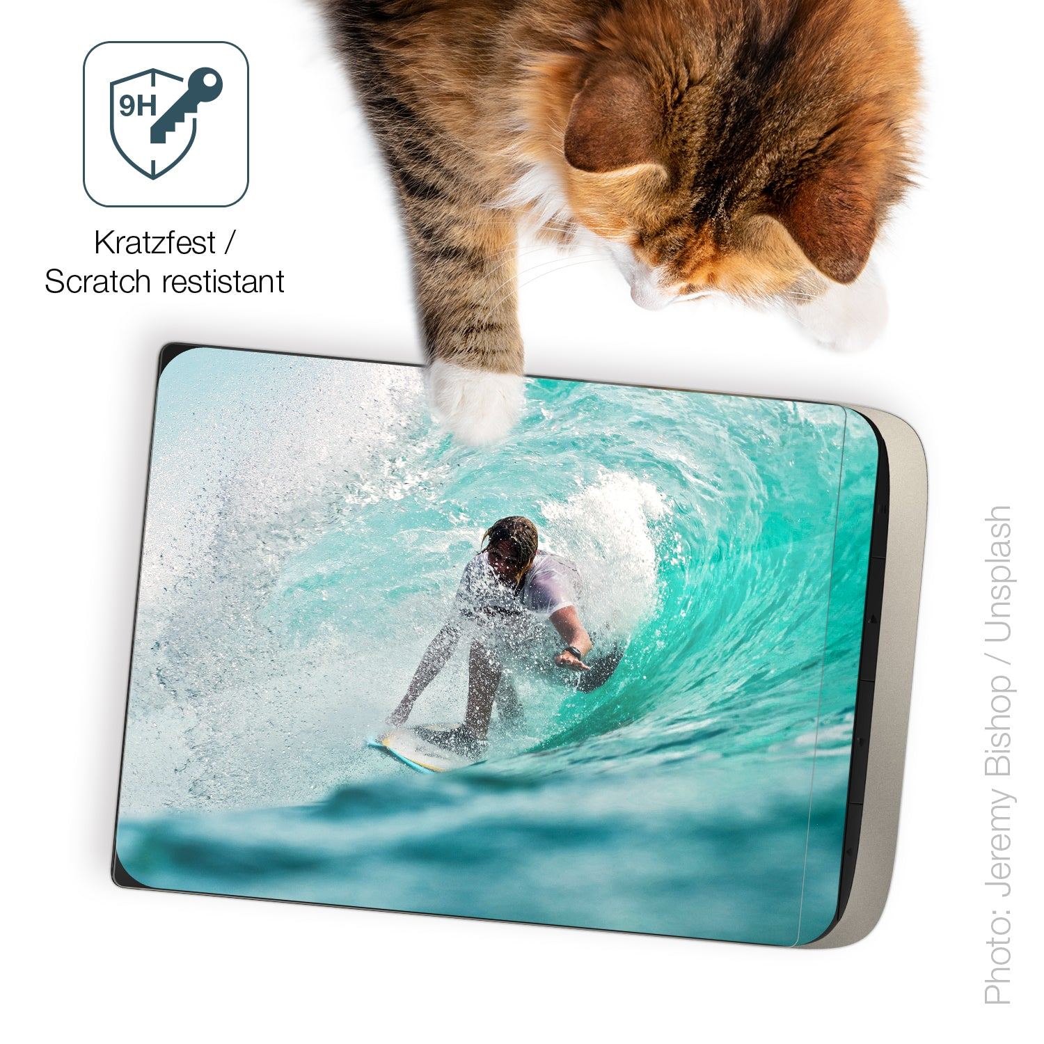 dipos Displayschutz für PocketBook InkPad Color 3, transparente Oberfläche, perfekte Passform auch für die Rundungen