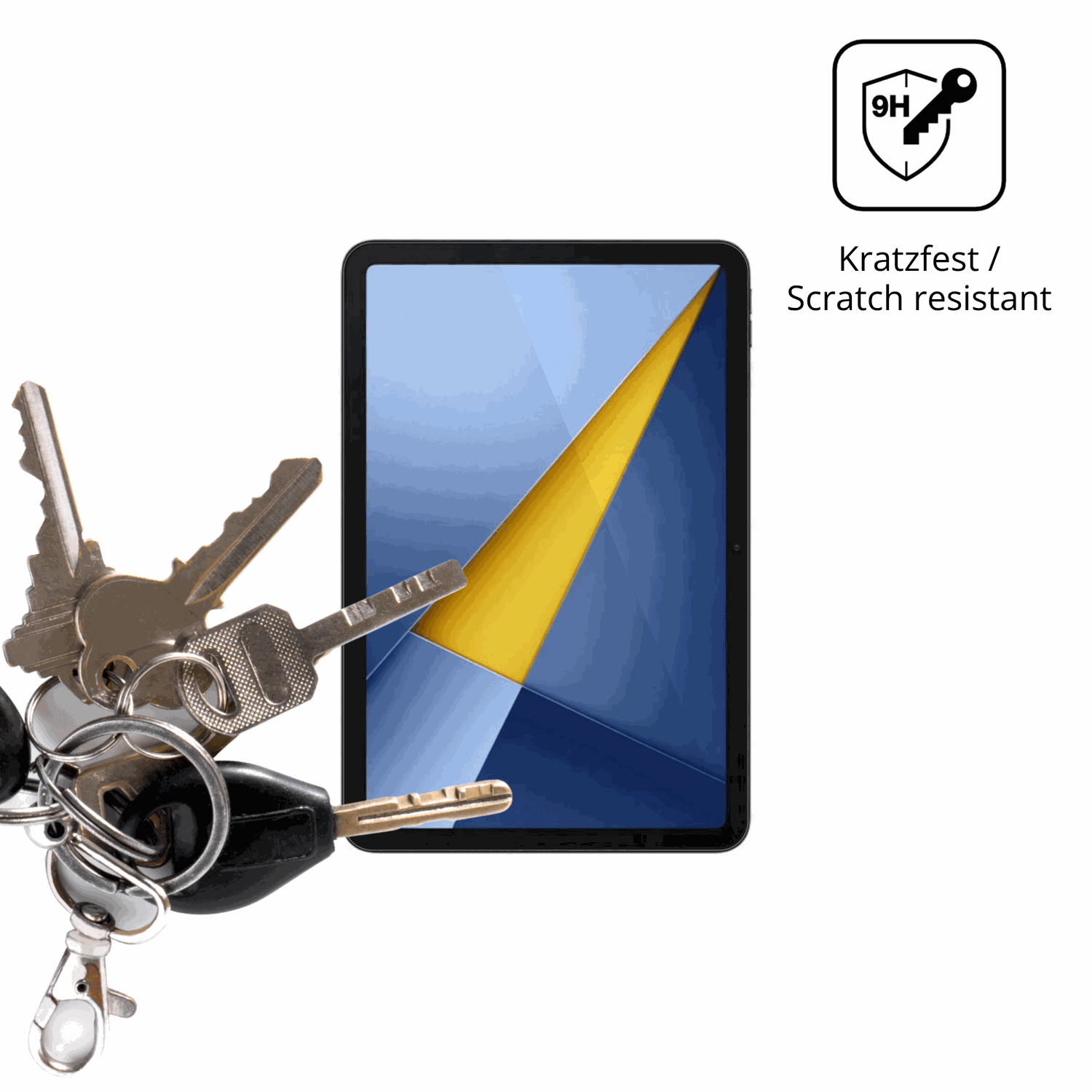 dipos Displayschutz für POCO Pad C1, transparente Oberfläche, perfekte Passform auch für die Rundungen