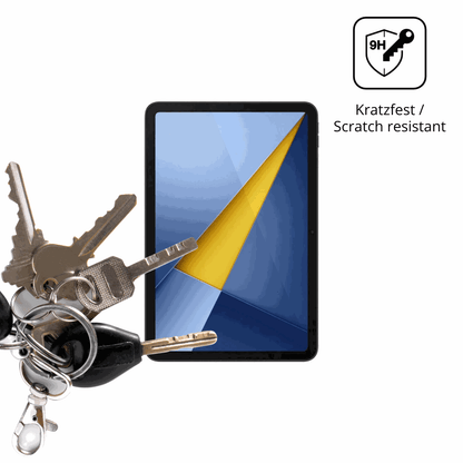 dipos Displayschutz für POCO Pad C1, transparente Oberfläche, perfekte Passform auch für die Rundungen