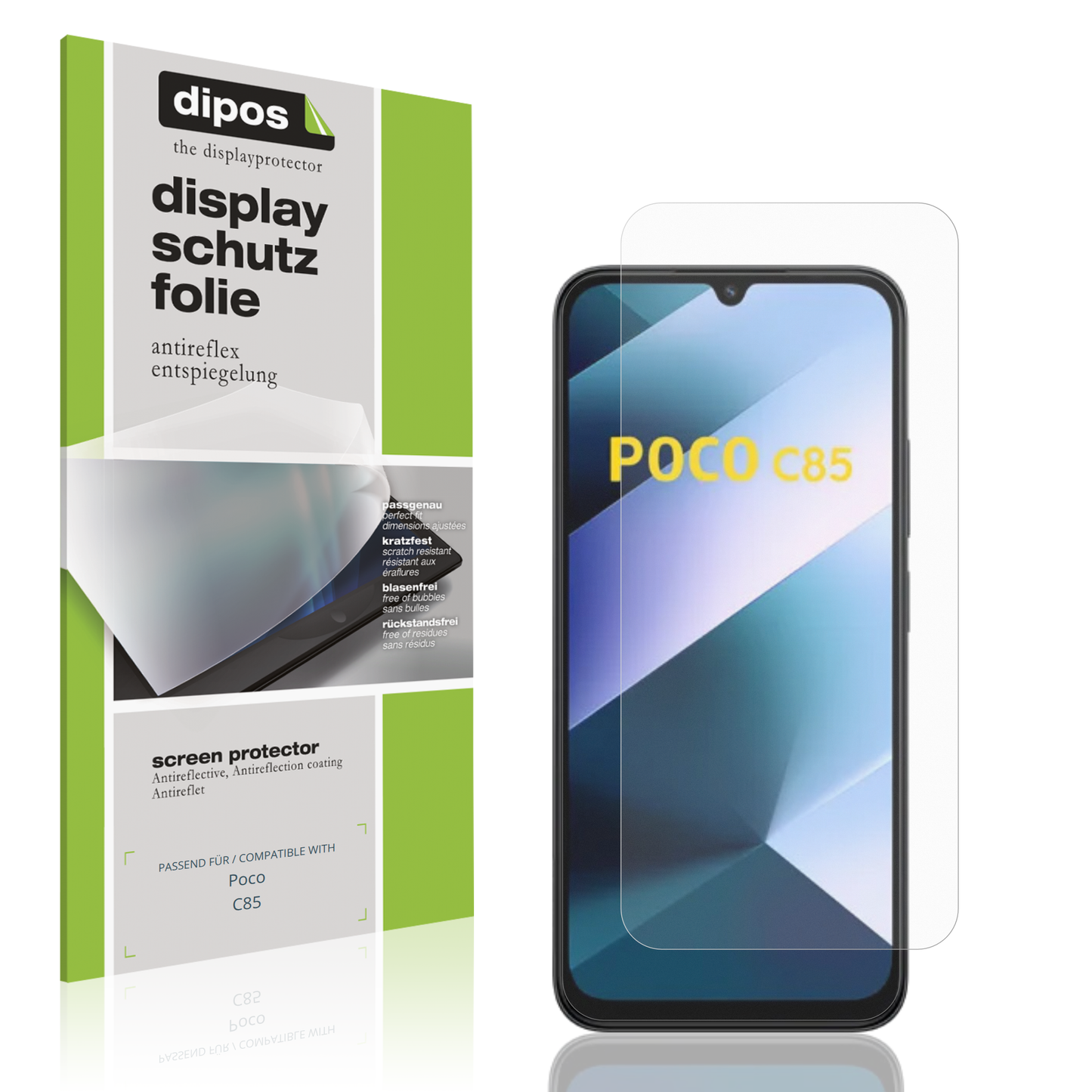 4x Schutzfolie matt für Poco C85 Display-Schutzfolie