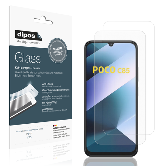 2x 9H Schutzfolie matt für Poco C85 Panzerfolie