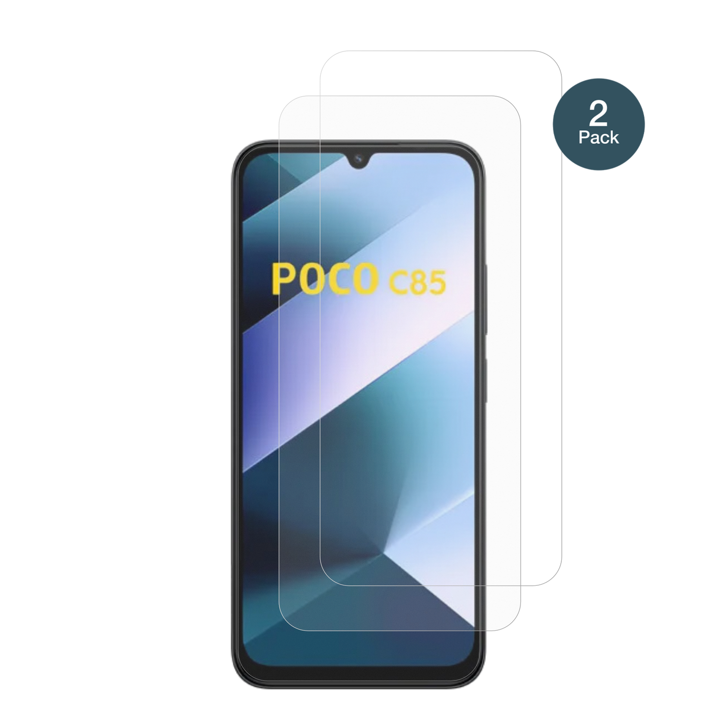2x 9H Schutzfolie matt für Poco C85 Panzerfolie