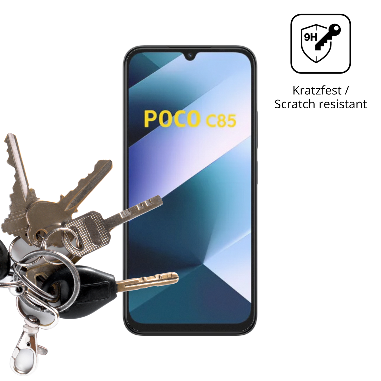 2x 9H Schutzfolie matt für Poco C85 Panzerfolie