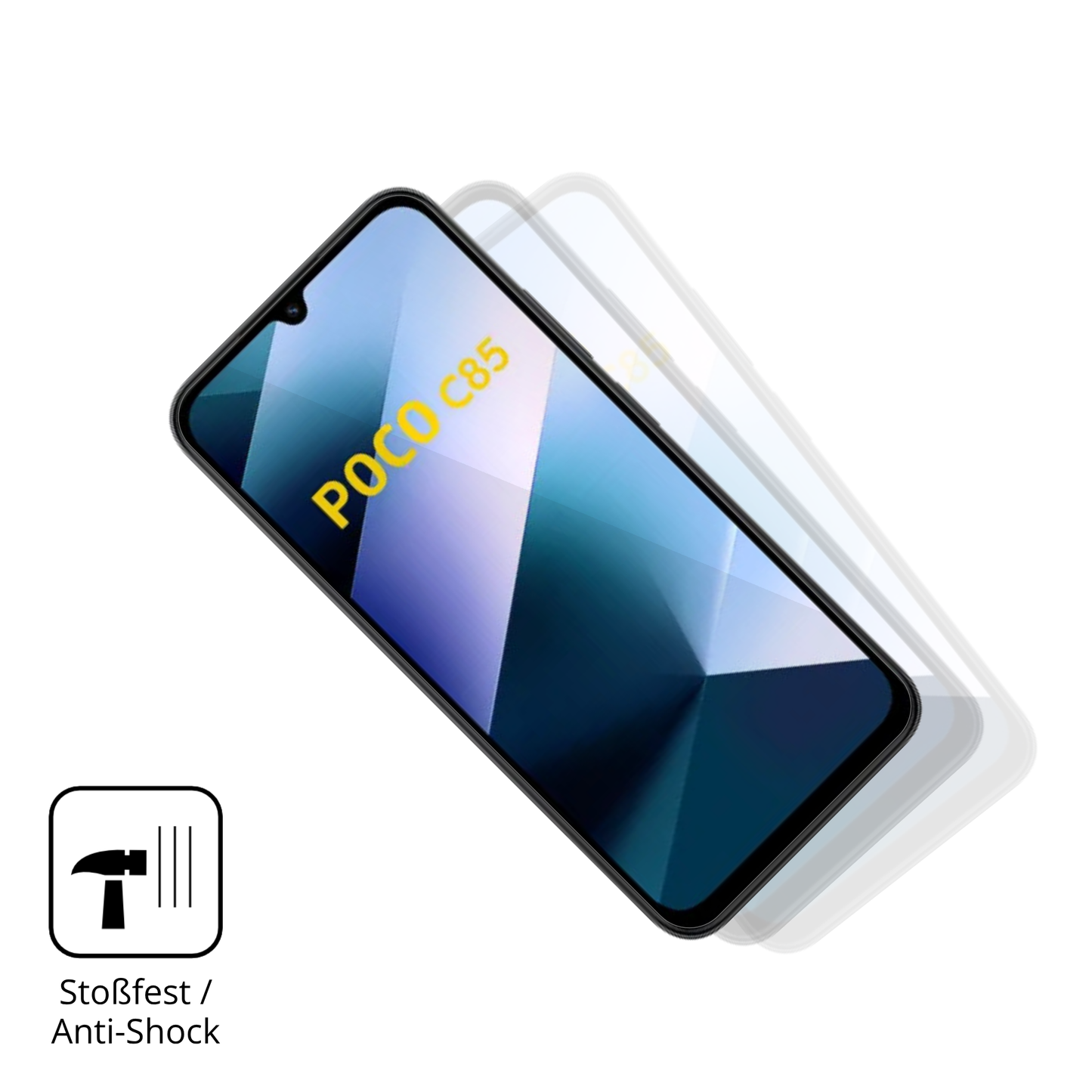 2x 9H Schutzfolie für Poco C85 Panzerfolie