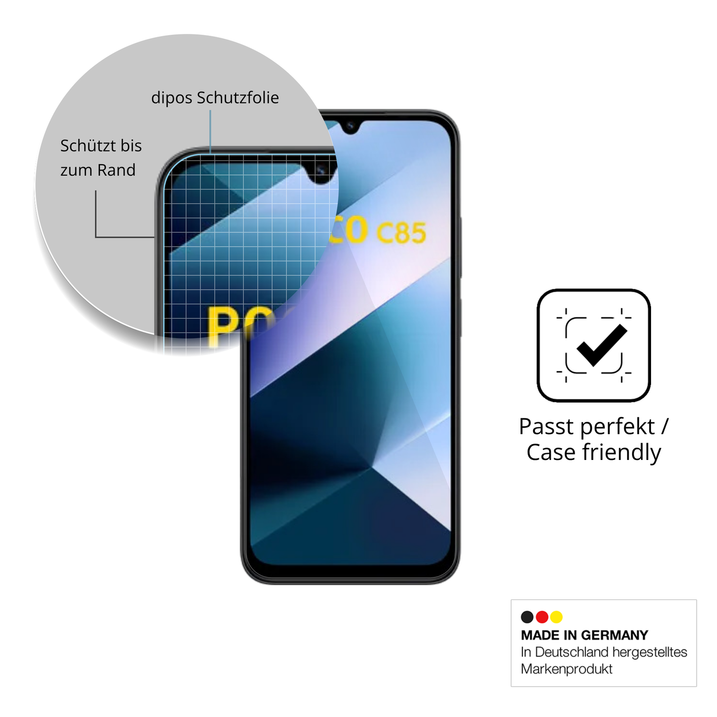 2x 9H Schutzfolie für Poco C85 Panzerfolie