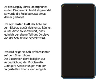 2x Schutzfolie matt für Poco F3 Display-Schutzfolie