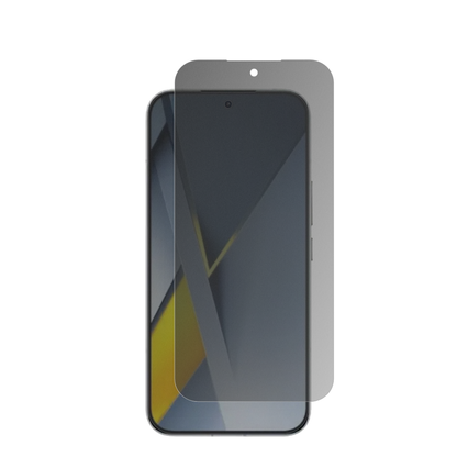 PocoF8 Ultra mit aufgebrachtem dipos Displayschutz, der seitliche Einblicke blockiert