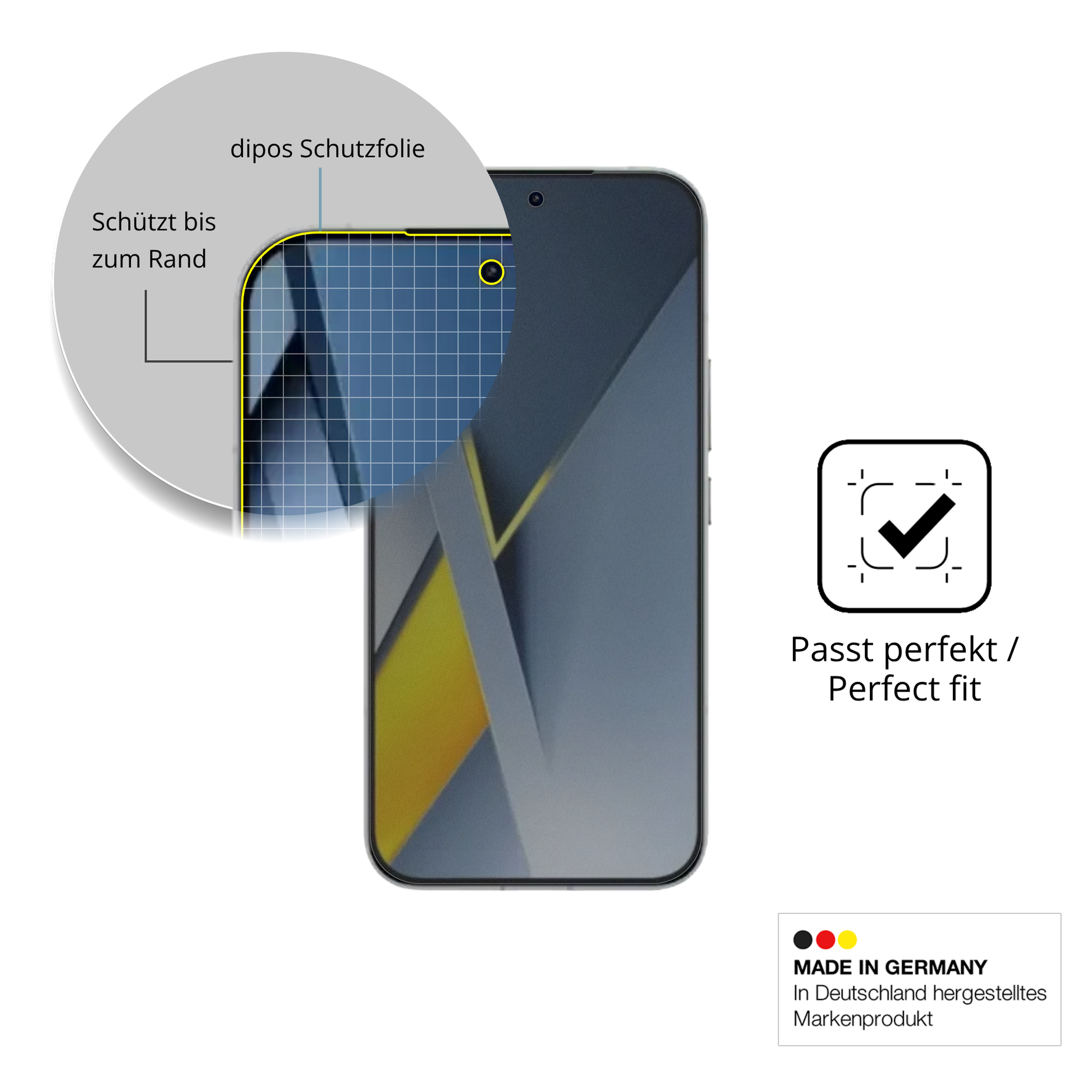 Schutz gegen Kratzer auf dem Poco F8 Ultra Glas durch Schlüssel oder Ähnliches