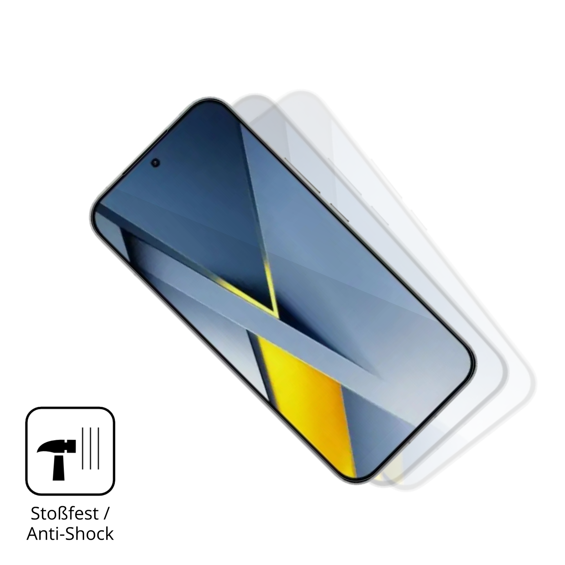 Schutz gegen Kratzer auf dem Poco F8 Ultra Glas durch Schlüssel, Stöße gegen die Tischkante oder Stürze