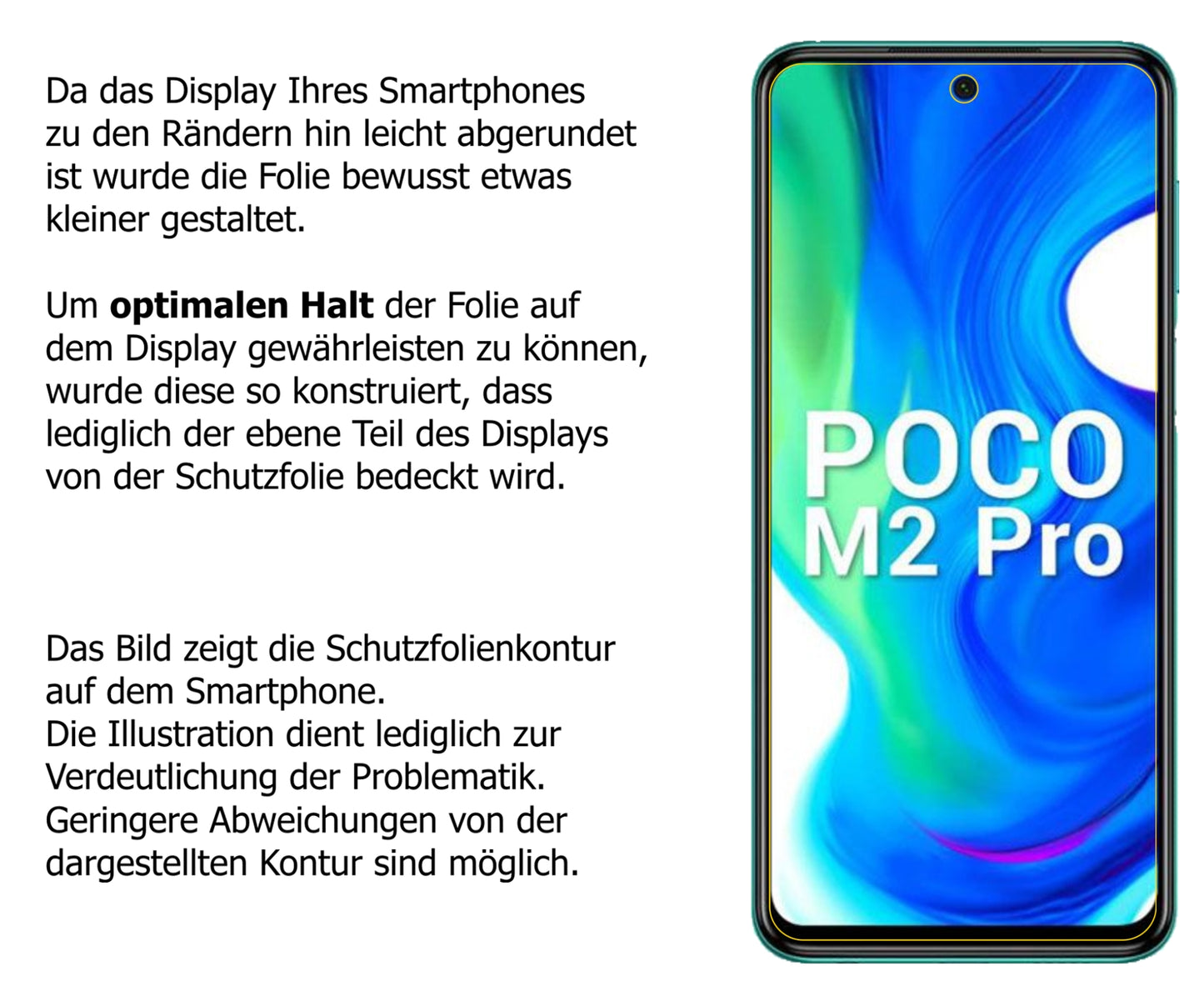 Schutzfolie mit optimaler Passform, zur Verwendung mit Hüllen geeignet
