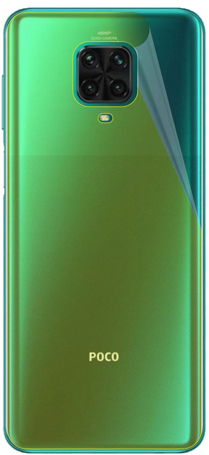 3x 3D Full Cover Schutzfolie für Poco M2 Pro Rückseite