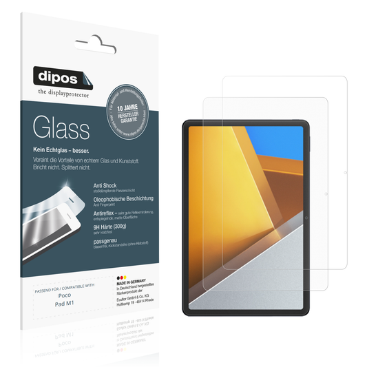 Matte Displayschutzfolie von dipos passend für Poco Pad M1, 9H kratzfest und blasenfrei montiert