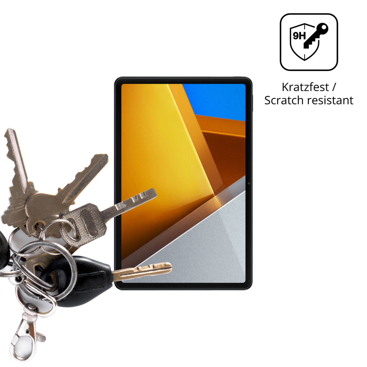 dipos Displayschutz für Poco Pad M1, transparente Oberfläche, perfekte Passform auch für die Rundungen