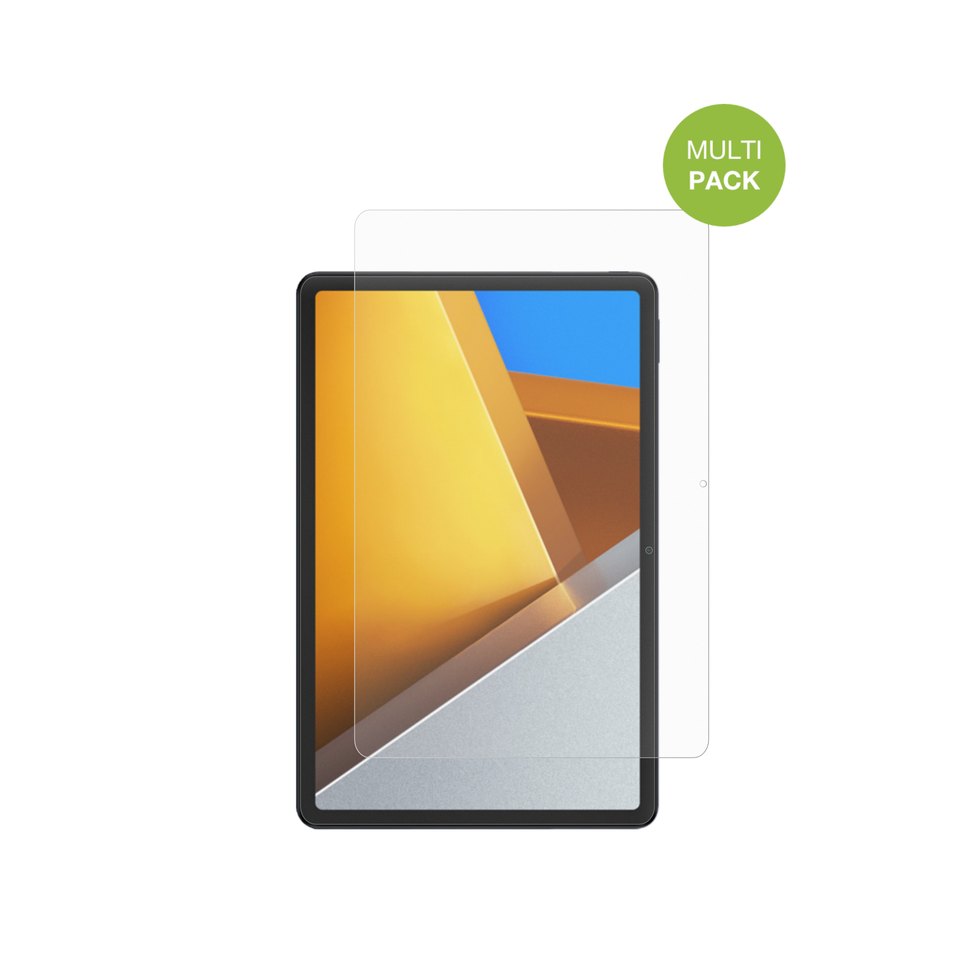 PocoPad X1 mit aufgebrachter dipos Displayschutzfolie, die lästige Fingerabdrücke minimiert