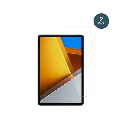 PocoPad M1 mit aufgebrachter dipos Flex Schutzfolie, glasklare Darstellung ohne Einschränkungen