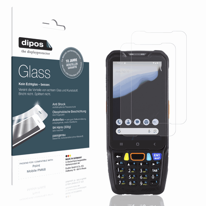 Matte Displayschutzfolie von dipos passend für pointmobile pm68, 9H kratzfest und blasenfrei montiert