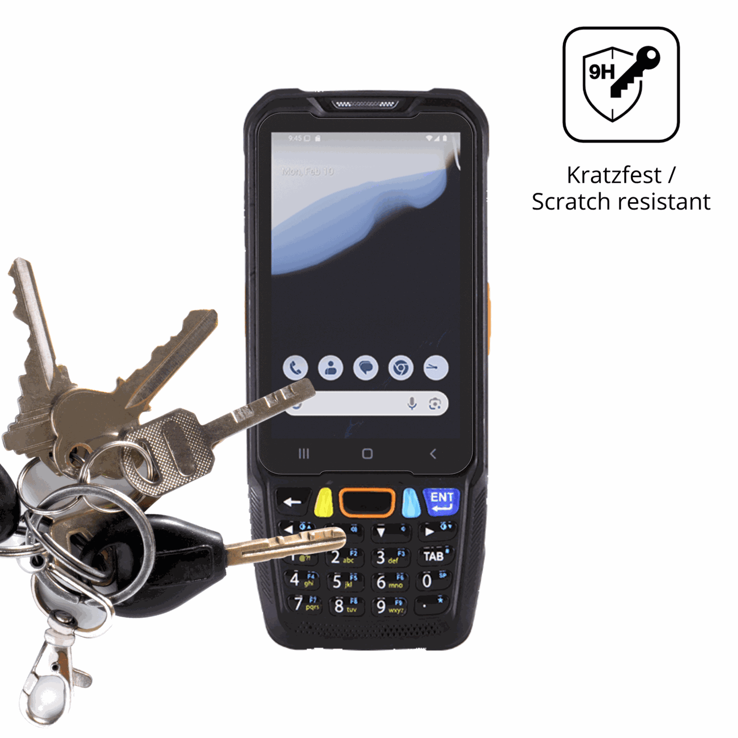 dipos Displayschutz für pointmobile pm68, mattierte Oberfläche, robuste Festigkeit und perfekte Passform