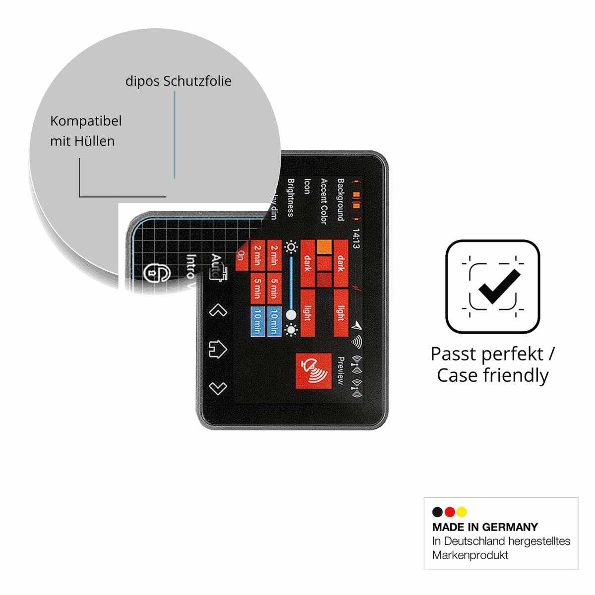 2x Schutzfolie klar für PowerBox Systems Core Display-Schutzfolie