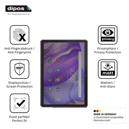 Privatsphäre-Schutz durch Sichtschutz-Folie passend zugeschnitten für pritomm10 tab 10 plus