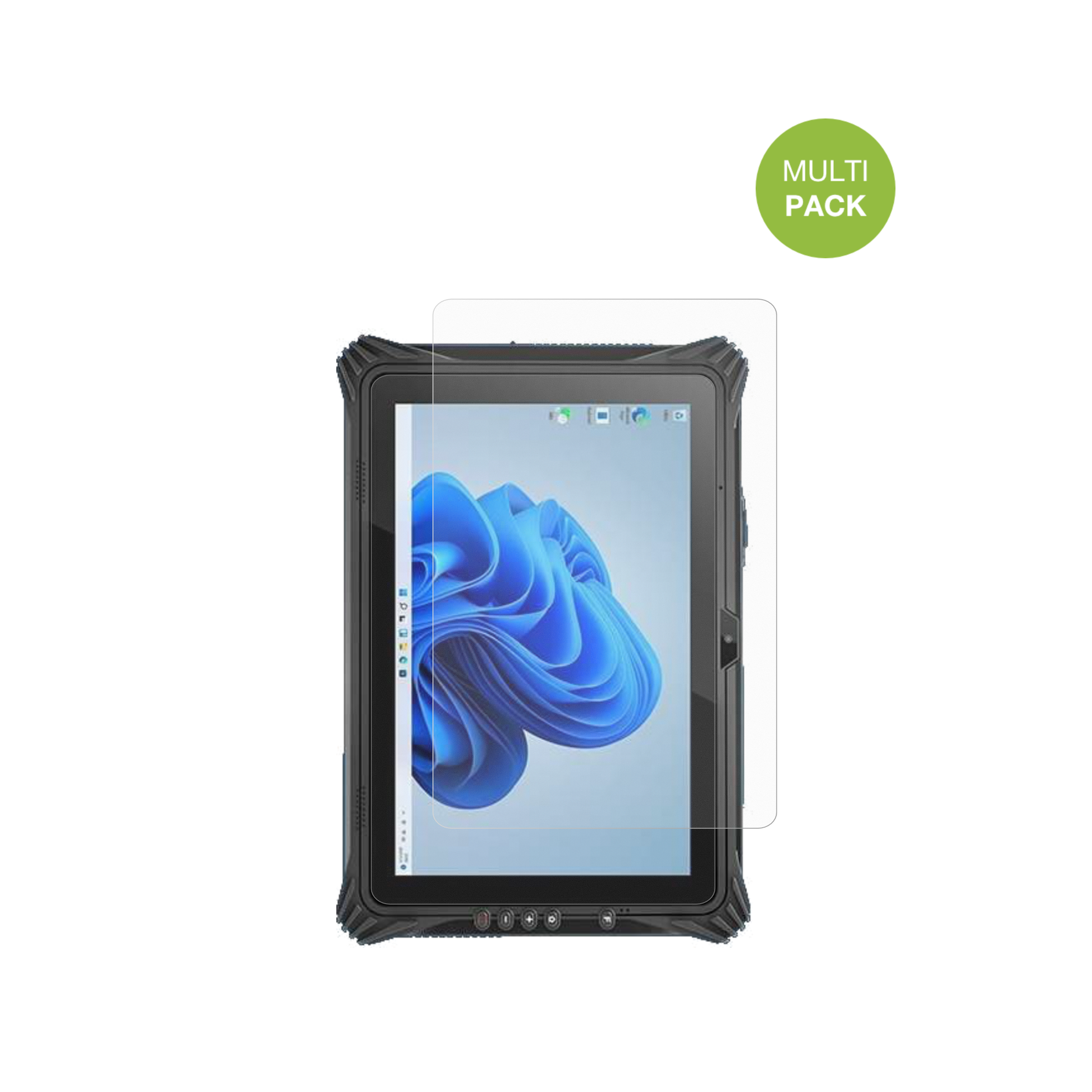 pulijazrugged tablet mit aufgebrachter dipos Displayschutzfolie, die lästige Fingerabdrücke minimiert