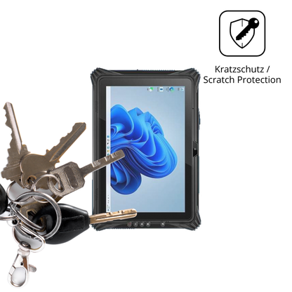 Schutz gegen Kratzer auf dem pulijazrugged tablet Glas durch Schlüssel oder Ähnliches