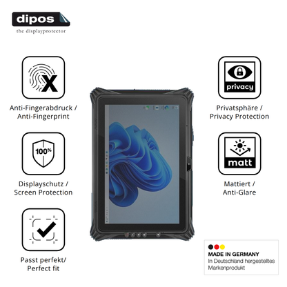 Privatsphäre-Schutz durch Sichtschutz-Folie passend zugeschnitten für pulijazrugged tablet