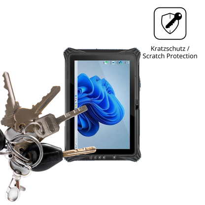 Schutz gegen Kratzer auf dem pulijazrugged tablet Glas durch Schlüssel oder Ähnliches