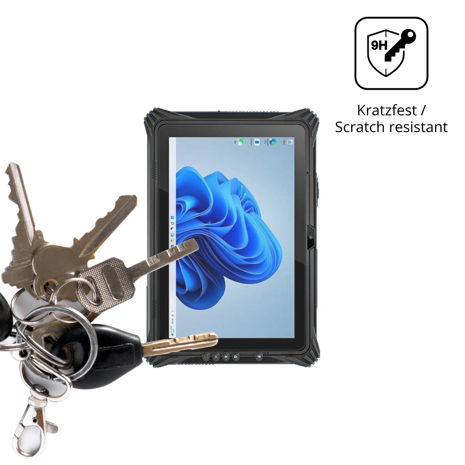 dipos Displayschutz für pulijazrugged tablet, mattierte Oberfläche, robuste Festigkeit und perfekte Passform