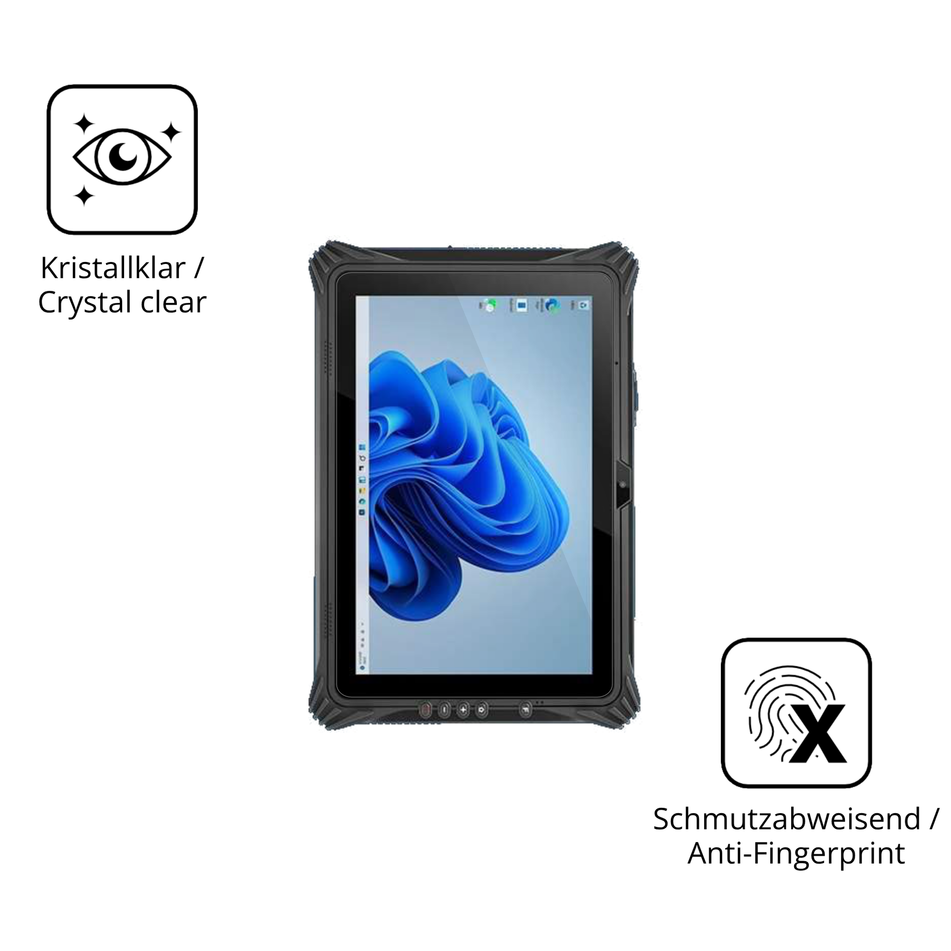 Flexible TPU-Folie passend zugeschnitten für pulijazrugged tablet, vollständige Abdeckung