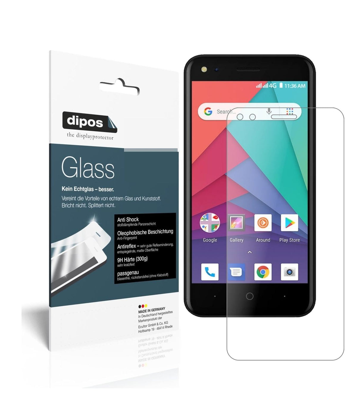 1x 9H Schutzfolie matt für Micromax Bharat Go Panzerfolie