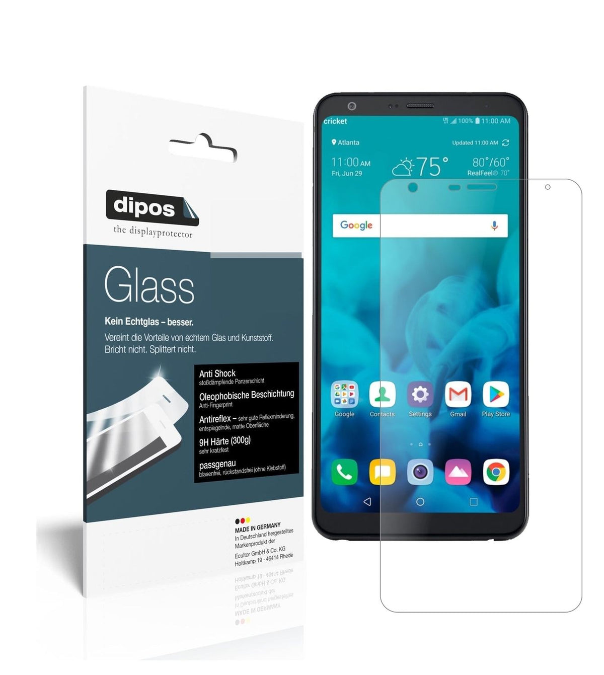 1x 9H Schutzfolie matt für LG Stylo 4 Panzerfolie