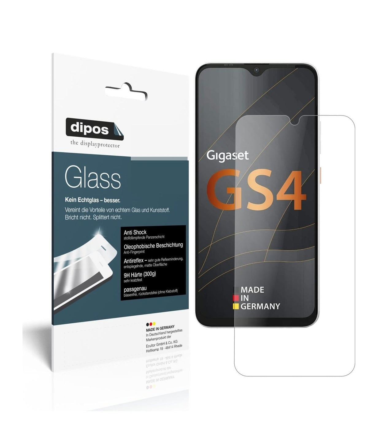 1x 9H Schutzfolie matt für Gigaset GS4 Panzerfolie
