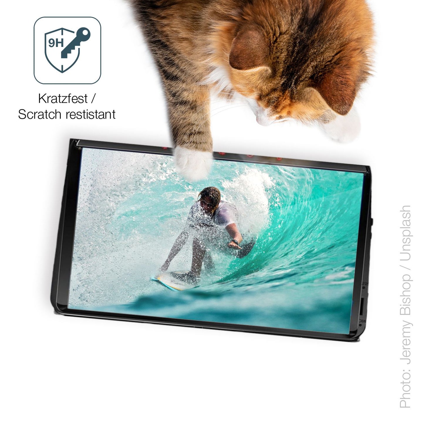 dipos Displayschutz für QIIKEN 8 Core 4Go, transparente Oberfläche, perfekte Passform auch für die Rundungen