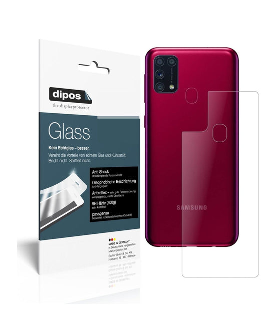 1x 9H Schutzfolie matt für Samsung Galaxy M31s Rückseite Panzerfolie