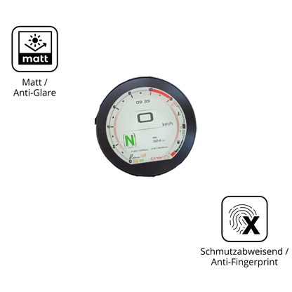 9H Hartbeschichtete, flexible Folie passend zugeschnitten für QJ Motor SRV 600