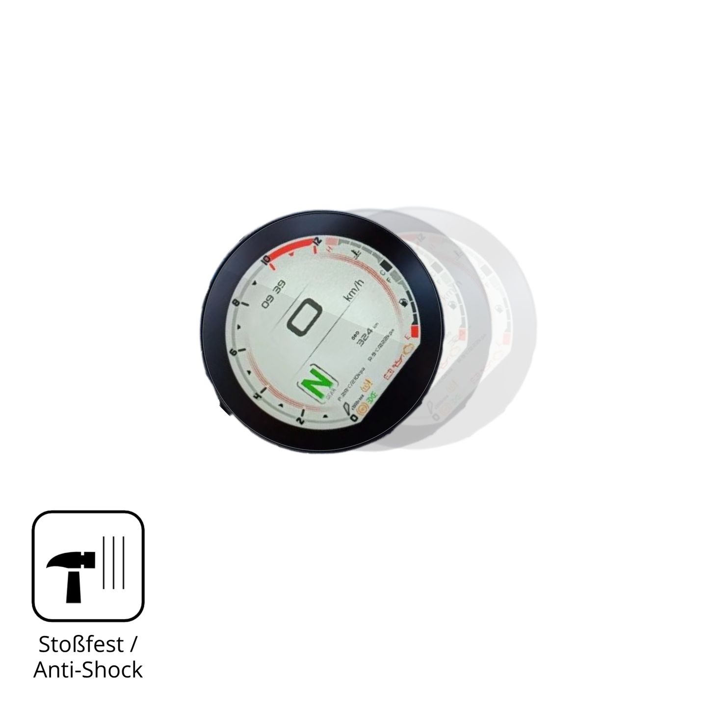 Schutz gegen Kratzer auf dem QJ Motor SRV 600 Glas durch Schlüssel, Stöße gegen die Tischkante oder Stürze