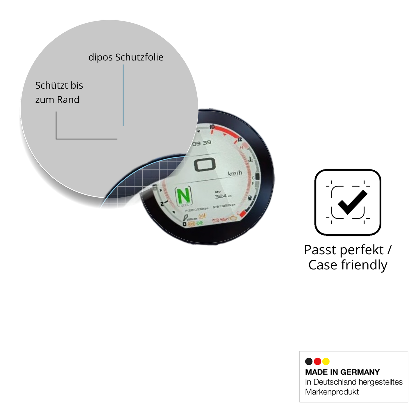Besonders flexibler Displayschutz mit Anti-Shock-Schicht im Materialmix