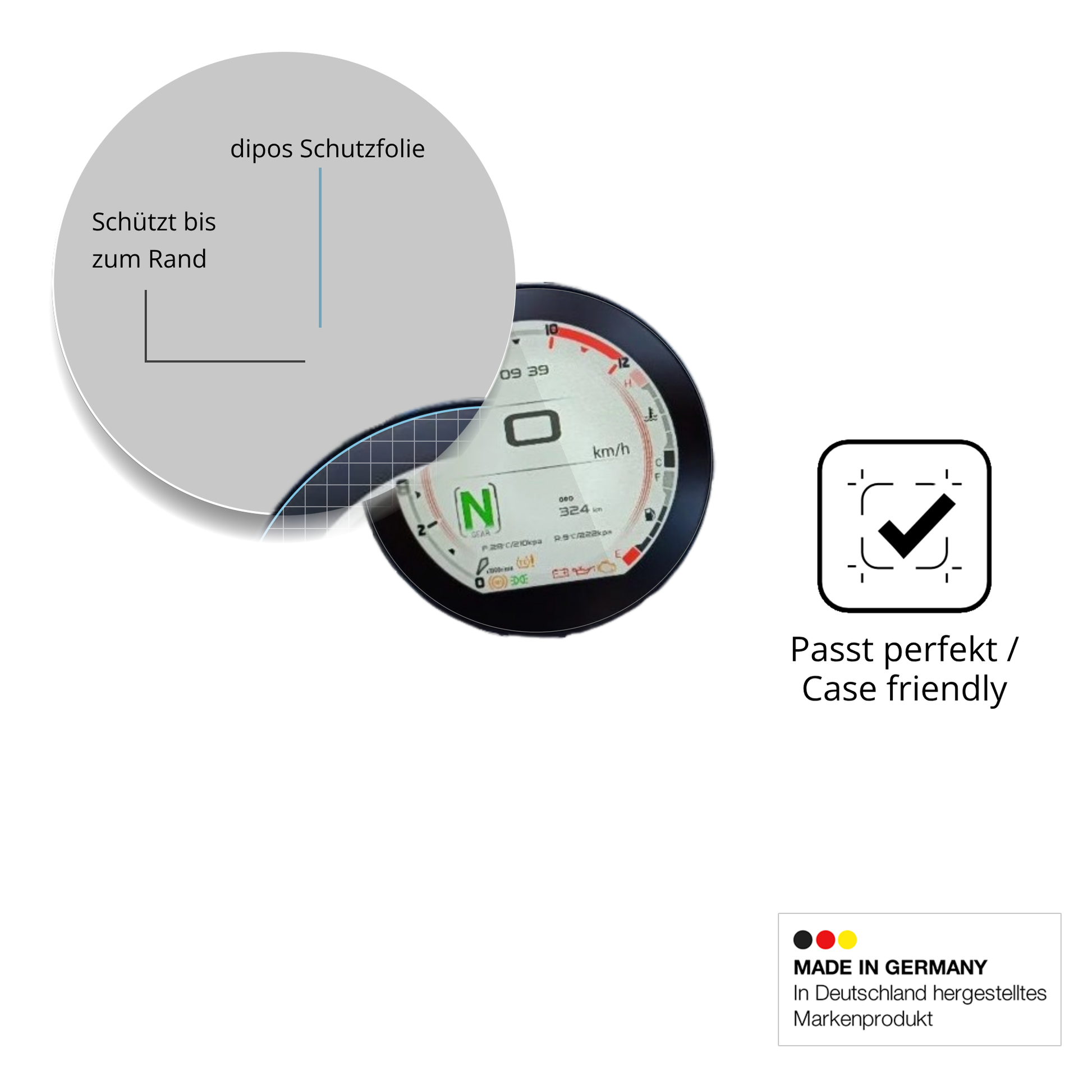Besonders flexibler Displayschutz mit Anti-Shock-Schicht im Materialmix
