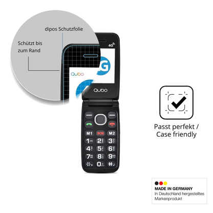 Schutzglasfolie mit optimaler Passform, zur Verwendung mit Hüllen geeignet