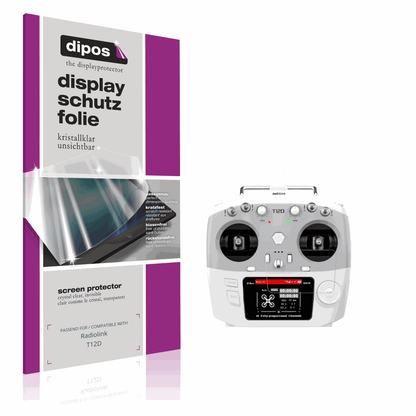 Klare Displayschutzfolie von dipos passend für Radiolink T12D, präziser Zuschnitt und blasenfrei montiert