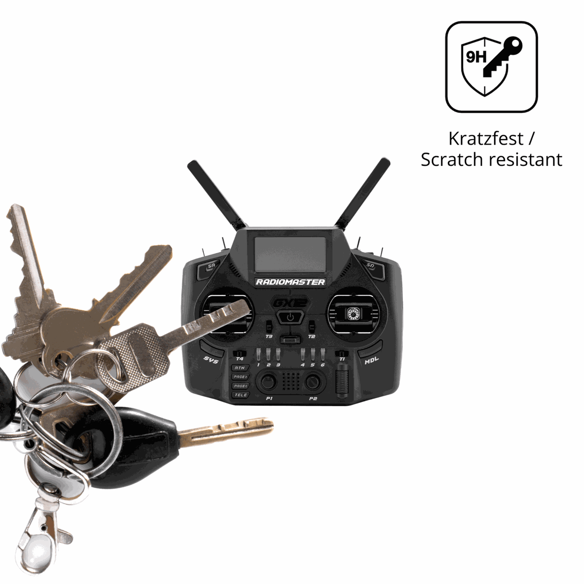 dipos Displayschutz für radiomastergx12, mattierte Oberfläche, robuste Festigkeit und perfekte Passform