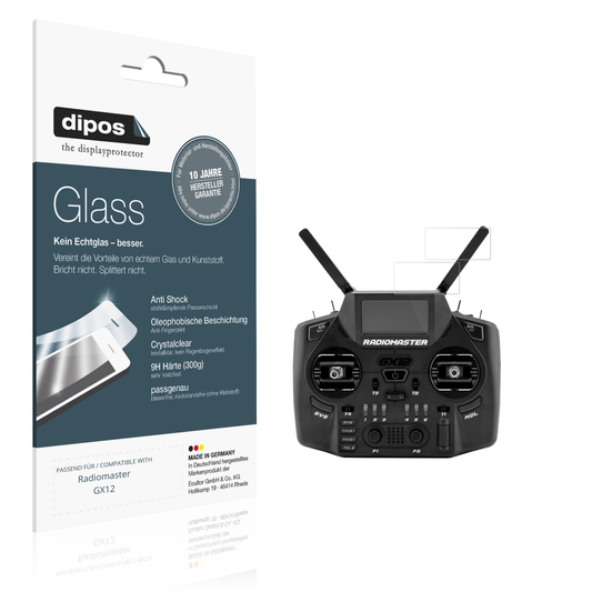 Klare Displayschutzfolie von dipos passend für radiomastergx12, 9H kratzfest und blasenfrei montiert