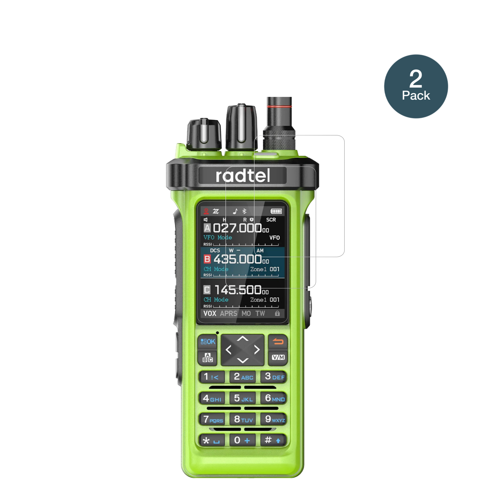 radtelrt-950 pro mit aufgebrachter dipos Flex Schutzfolie, glasklare Darstellung ohne Einschränkungen