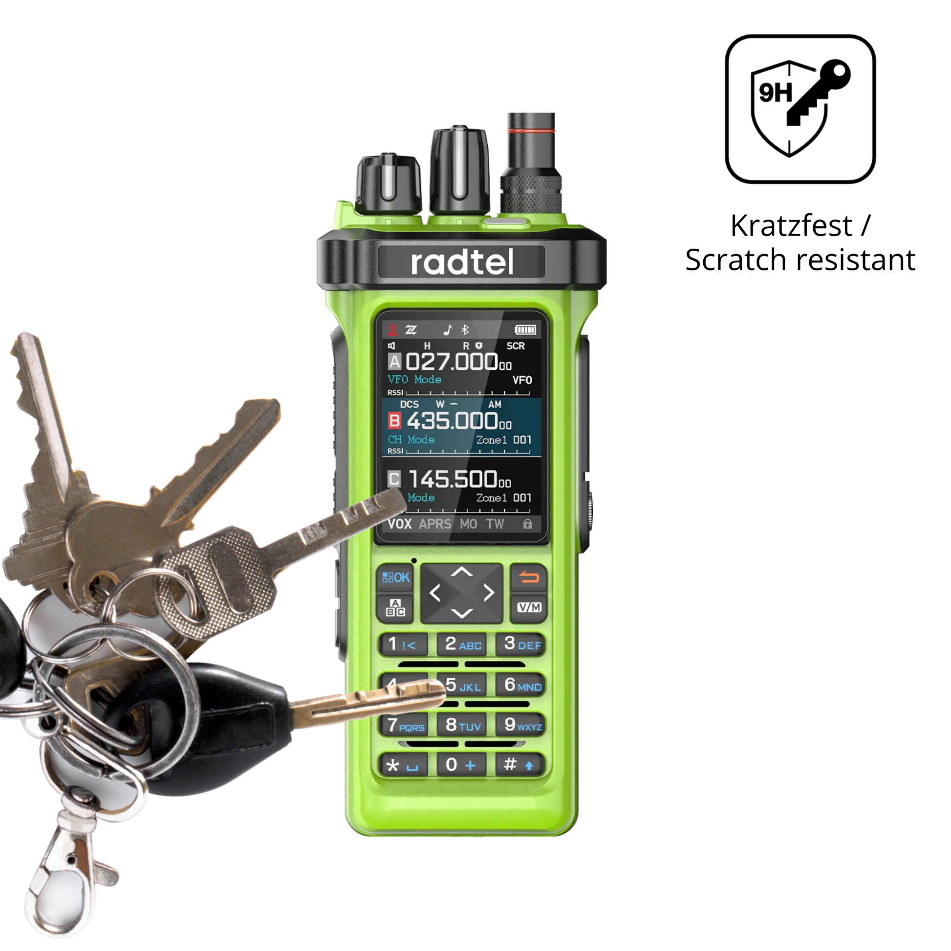 dipos Displayschutz für radtelrt-950 pro, transparente Oberfläche, perfekte Passform auch für die Rundungen