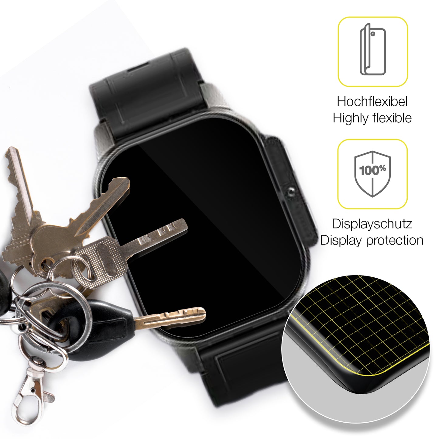 dipos Displayschutz für RAYOFI DM62, transparente Oberfläche, geringe Dicke und perfekte Passform