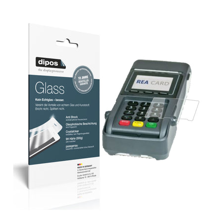 Klare Displayschutzfolie von dipos passend für REA CARD T7 flex, 9H kratzfest und blasenfrei montiert