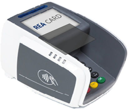Blickschutzfolie von dipos passend für REA CARD T7 pro touch, präziser Zuschnitt und blasenfrei montiert