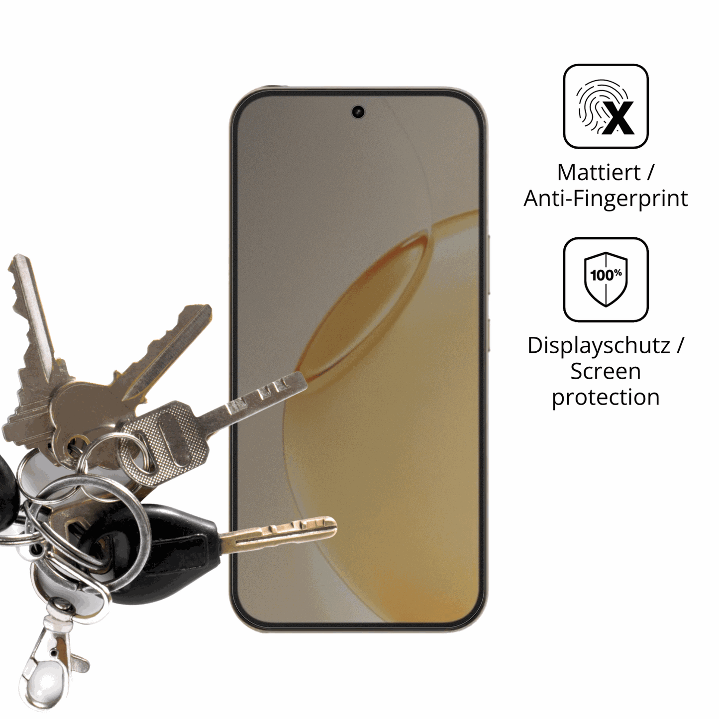 dipos Displayschutz für Realme 16 Pro 5G, mattierte Oberfläche, Blickschutzfilter und perfekter Passform