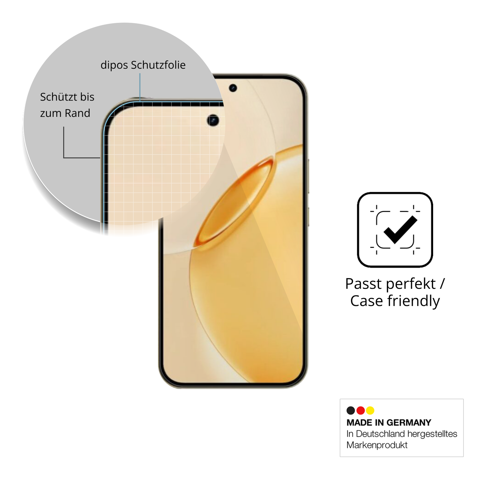 Besonders flexibler Displayschutz mit Anti-Shock-Schicht im Materialmix